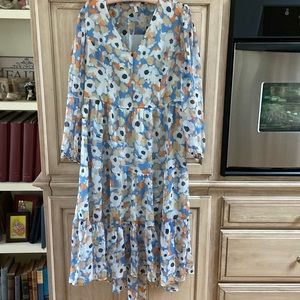 Joie dress sz L NWt printed Maxi